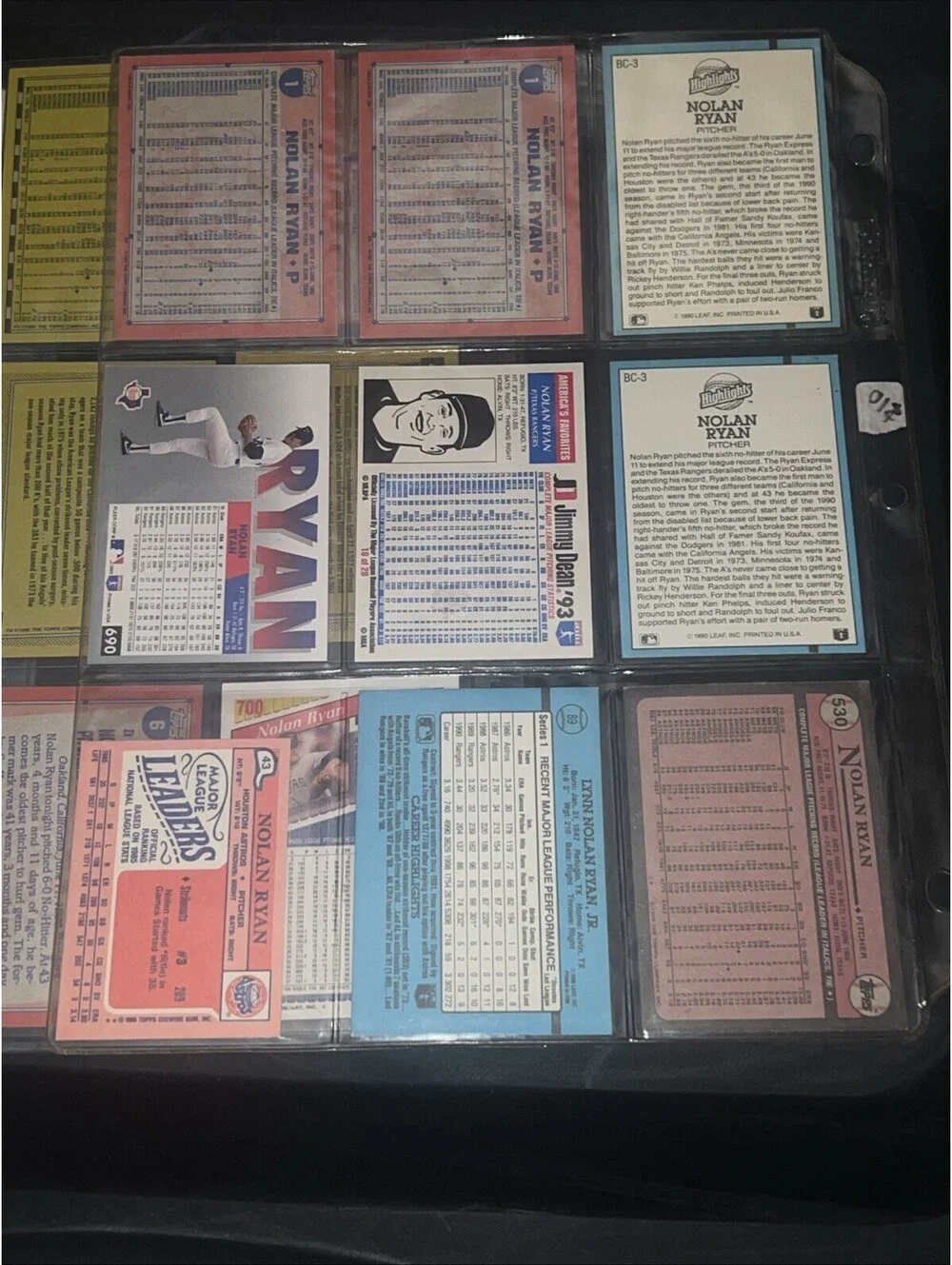 Lot Of 32 Nolan Ryan Baseball Cards Astros Rangers